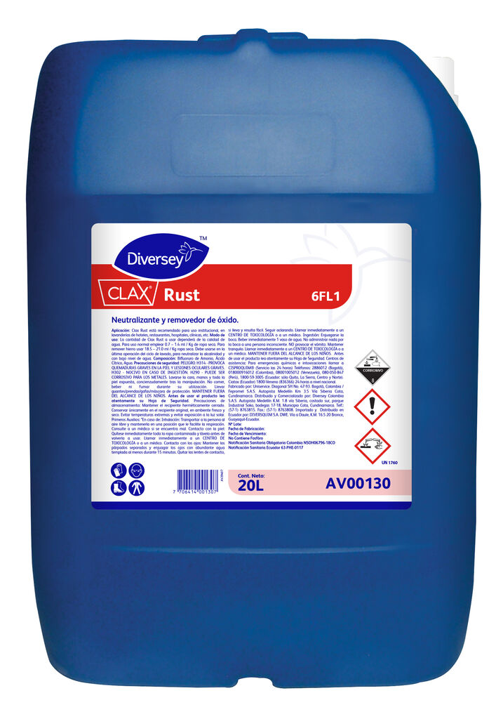 CLAX RUST 6FL1 6FL1 20L - Neutralizante y removedor de óxido